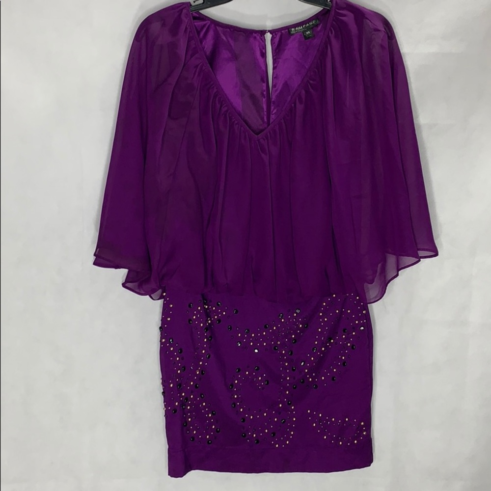 Purple rampage dress size XS with bead design